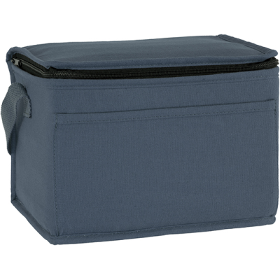MARDEN ECO 6 CAN RECYCLED COTTON COOL BAG in Blue French Navy