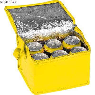 NON-WOVEN COOLING BAG - 6 CANS in Yellow