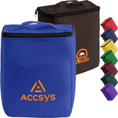 NON-WOVEN FOOD SAFE FOIL LINING LUNCH BAG with Zipper Closure