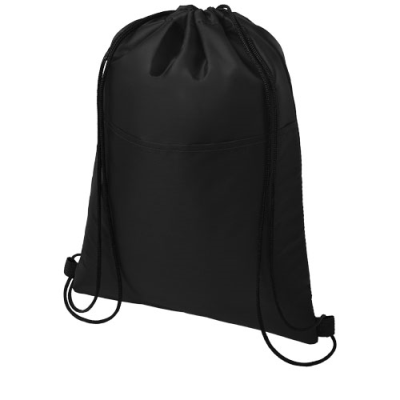 ORIOLE 12-CAN DRAWSTRING COOL BAG 5L in Solid Black