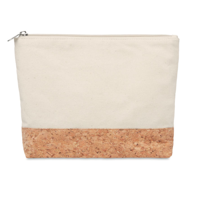 CORK & COTTON COSMETICS BAG in Brown