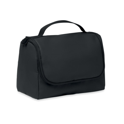 COSMETICS HANGING BAG in PU in Black