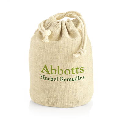 COTTON COSMETICS DRAWSTRING BAG