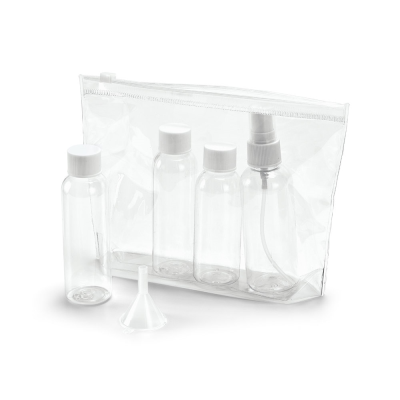 DENIRO AIRTIGHT PVC COSMETICS BAG in Clear Transparent