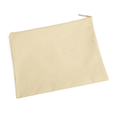 LARGE NATURAL COTTON TOILETRY BAG