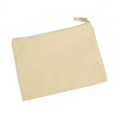 MEDIUM NATURAL COTTON TOILETRY BAG