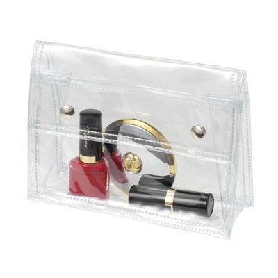 PRESS STUD CLEAR TRANSPARENT BAG