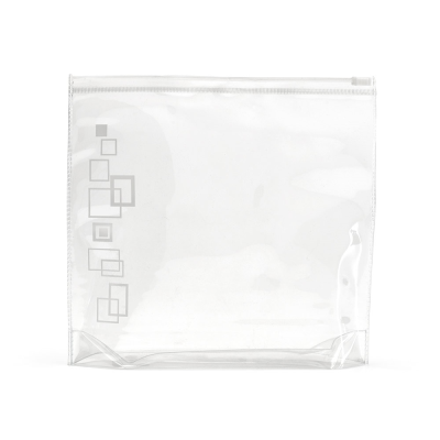 VALENTINA AIRTIGHT PVC COSMETICS BAG in White
