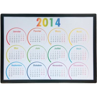 A3 COUNTER MAT in Clear Transparent & Black Border