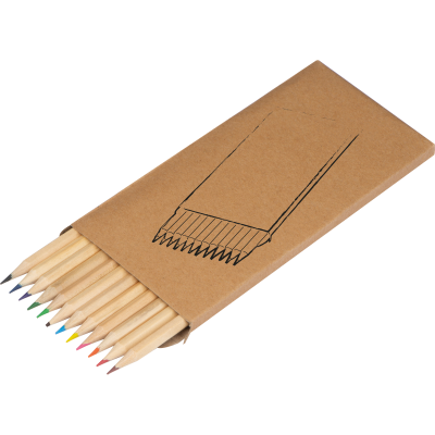 12-PIECE CRAYON SET in Beige