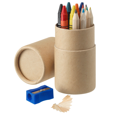 COLOURJOY CRAYONS CARDBOARD CARD BOX