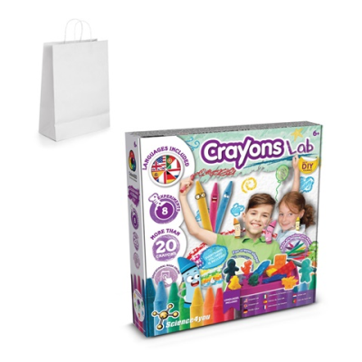 CRAYON FACTORY KIT III EDUCATIONAL GAME SUPPLIED with a Kraft Paper Gift Bag