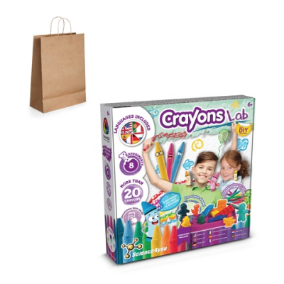 CRAYON FACTORY KIT IV EDUCATIONAL GAME SUPPLIED with a Kraft Paper Gift Bag