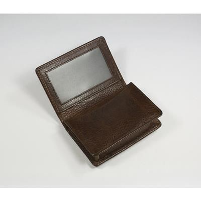 ASHBOURNE OIL PULL UP GENUINE LEATHER BUSINESS CARD WALLET