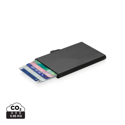C-SECURE ALUMINIUM METAL RFID CARD HOLDER in Black