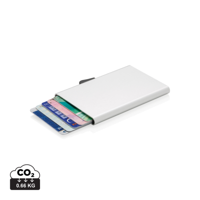 C-SECURE ALUMINIUM METAL RFID CARD HOLDER in Silver