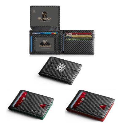 CARBON FIBRE WALLET LEATHER MENS HIGH-END FEEL