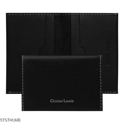 LACROIX CARD HOLDER with Flap Alter Black