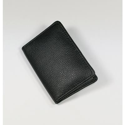 MELBOURNE NAPPA LEATHER OYSTER CARD HOLDER in Black