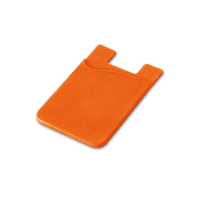 SHELLEY SILICON SMARTPHONE CARD HOLDER in Orange