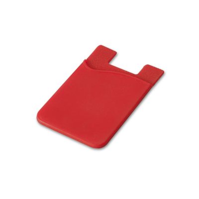 SHELLEY SILICON SMARTPHONE CARD HOLDER in Red