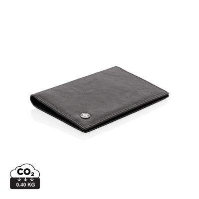 SWISS PEAK RFID ANTI-SKIMMING PASSPORT HOLDER in Black