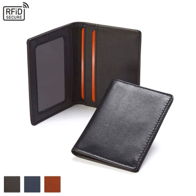 TRIM SANDRINGHAM NAPPA LEATHER LUXURY LEATHER CARD CASE with Rfid Protection