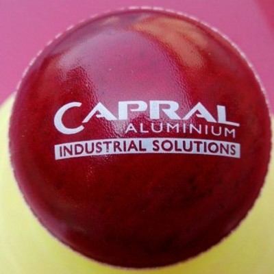 LEATHER COVERED CRICKET BALL