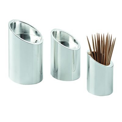 3 IN 1 CRUET SET in Silver