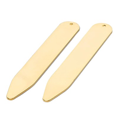 GOLD FINISH COLLAR STIFFENER PAIR