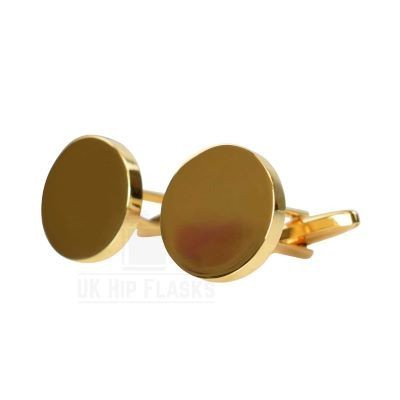 ROUND CUFF LINKS in Gold