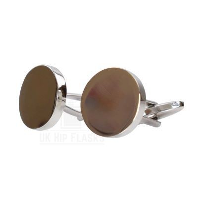 ROUND CUFF LINKS in Silver