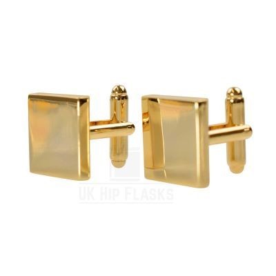SQUARE CUFF LINKS in Gold