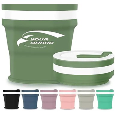 COLLAPSIBLE SILICONE TRAVEL COFFEE CUP