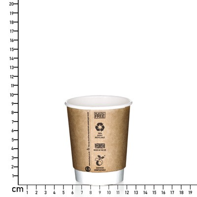 284ML (8OZ) PLASTIC-FREE DOUBLE-WALL FULL-COLOUR PRINTED PAPER CUP