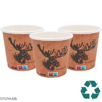 RECYCLABLE SINGLE WALL PAPER CUP - FULL COLOUR 4OZ-115ML