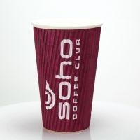 RIPPLED SIMPLICITY PAPER CUP 16OZ-455ML