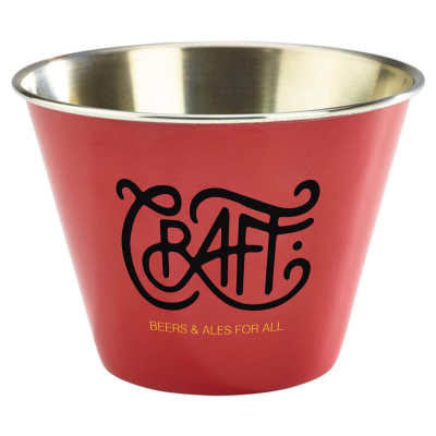 12OZ STAINLESS STEEL METAL RAMEKIN - (BLUE, RED, YELLOW & BLACK)
