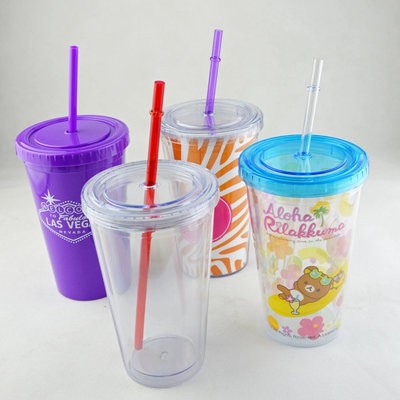 16 OZ PLASTIC DOUBLE WALL GIFT TUMBLER