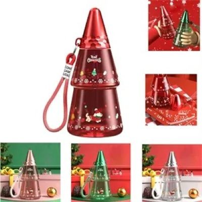 16,91 OZ CHRISTMAS WATER CUP with Lid & Straw