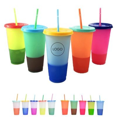 24 OZ MOOD STADIUM CUP with Straw & Lid