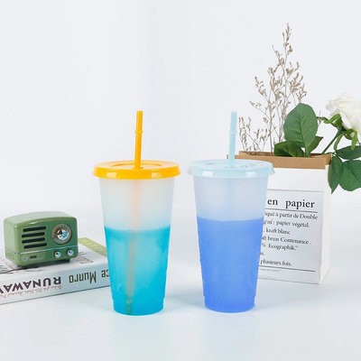 24OZ REUSABLE COLOR CHANGING COLD DRINK CUP