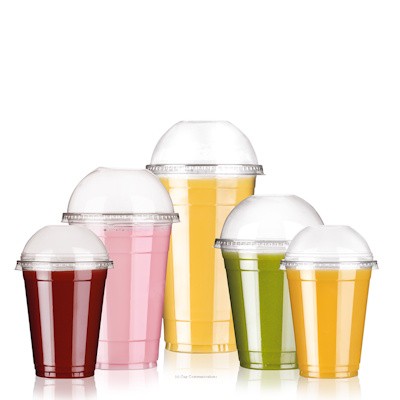 500ML (16OZ) PET SMOOTHIE CUP with Three Lid Options