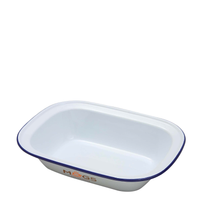 ENAMEL RECTANGULAR PIE DISH (280X210X65MM)
