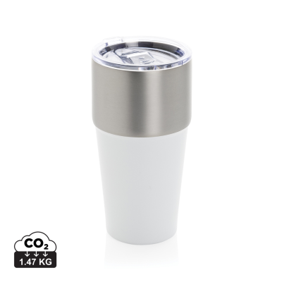FLUID RCS CERTIFIED RECYCLED STEEL TUMBLER 500ML in White