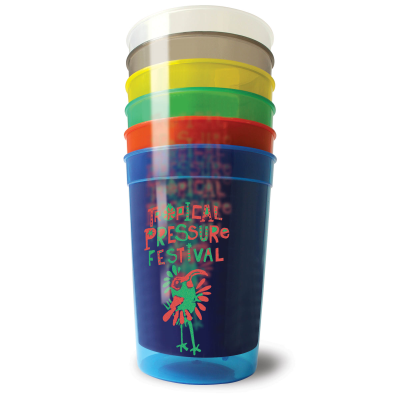 PLASTIC TRANSLUCENT STADIUM CUP (340ML & 12OZ & HALF PINT)