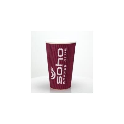 RIPPLED PAPER CUP - FULL COLOUR 16OZ-455ML