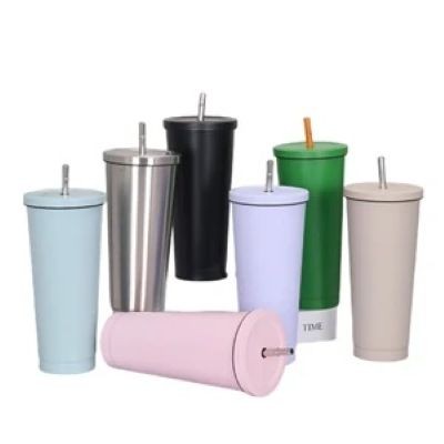 SIMPLE MODERN THERMAL INSULATED TUMBLER with Straw Lid Travel Coffee
