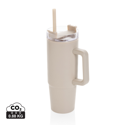 TANA RCS PLASTIC TUMBLER with Handle 750Ml in Beige