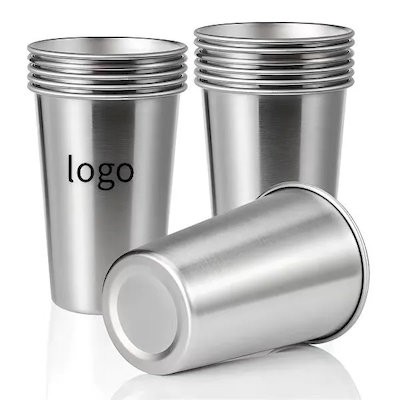 16OZ STAINLESS STEEL METAL PINT BEER CUP GLASS 